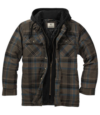 Men's Maplewood Hooded Flannel Shirt Jacket