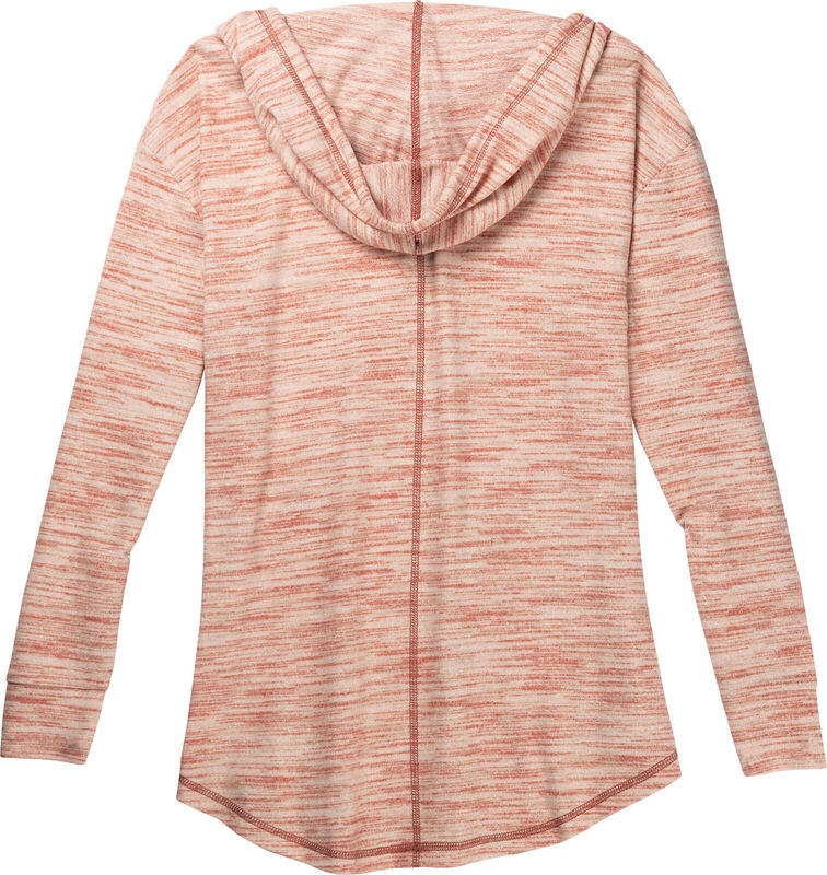 Women's Space Dye Knit V-Neck Pullover Hoodie image number 1