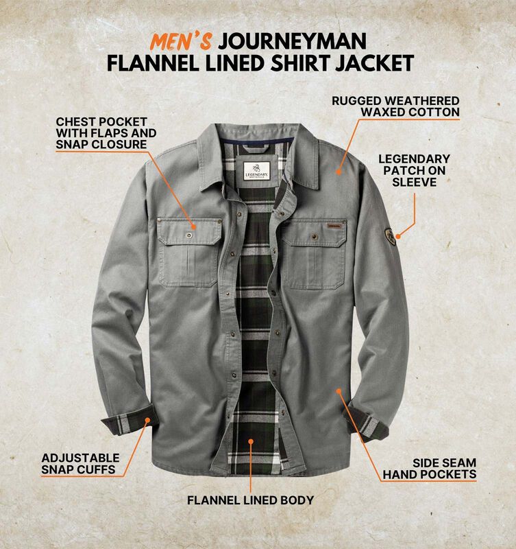 Men's Journeyman Flannel Lined Shirt Jacket image number 5