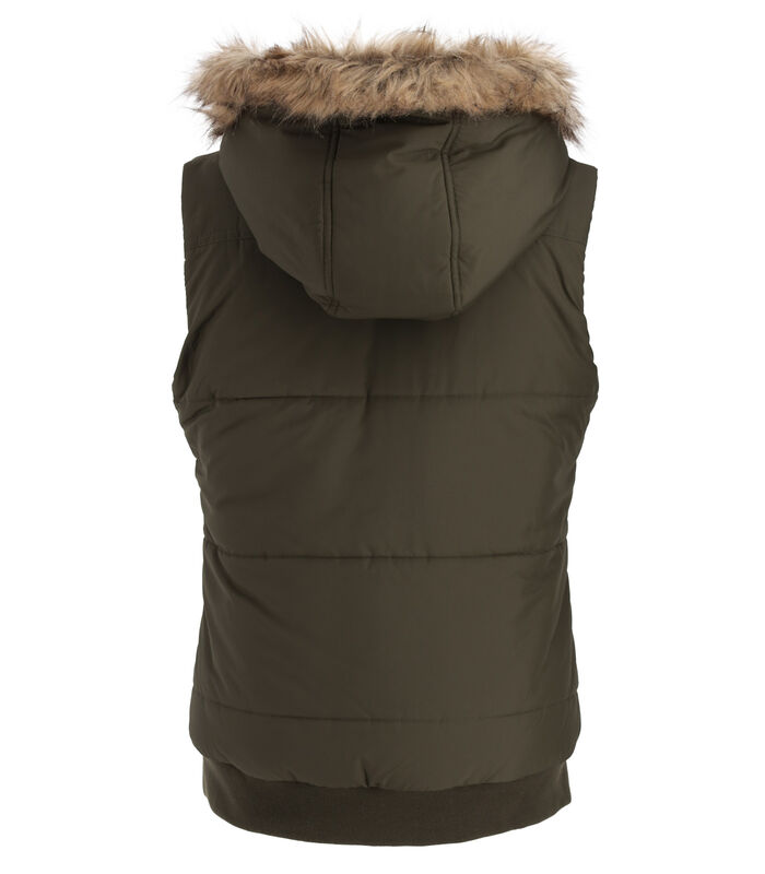Women's Quilted Toggle Hooded Puffer Vest image number 1