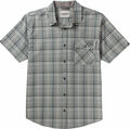 Men's Textured Stretch Woven Plaid Short Sleeve Shirt