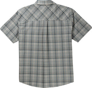 Men's Textured Stretch Woven Plaid Short Sleeve Shirt