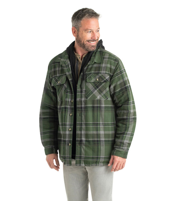 Men's Maplewood Hooded Flannel Shirt Jacket image number 3