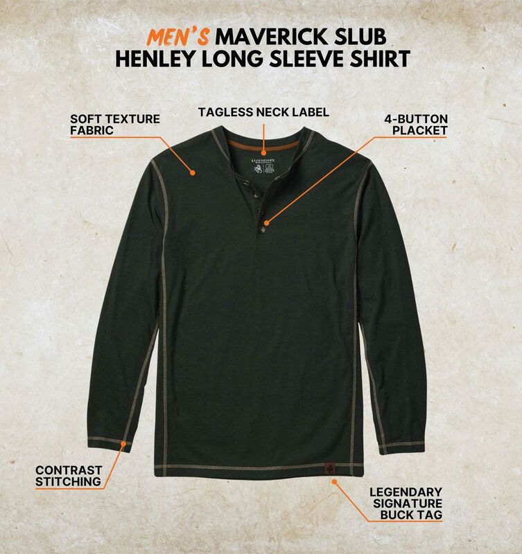 Men's Maverick Slub Henley Long Sleeve Shirt image number 2