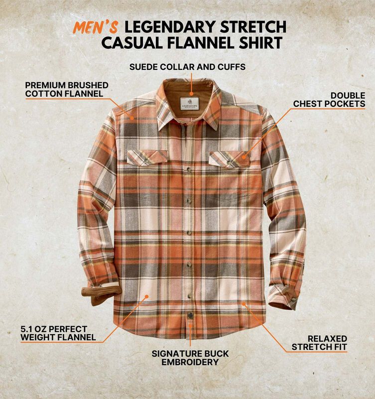 Men's Legendary Stretch Casual Flannel Shirt image number 2