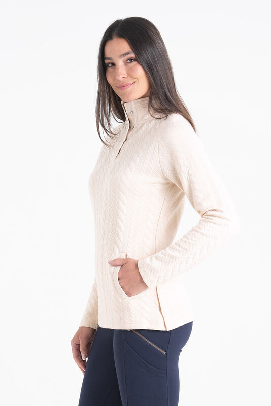 Women's Cedar Cabin Cable Knit Top image number 3