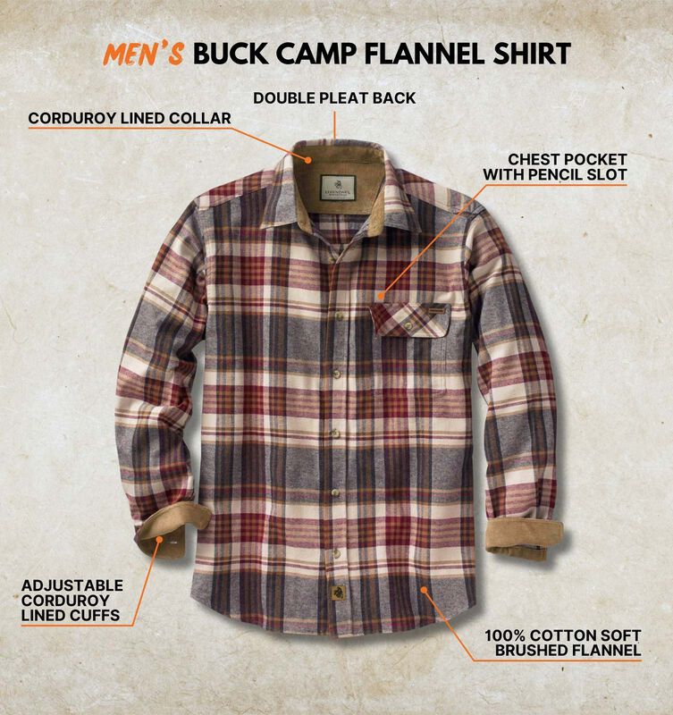 Men's Buck Camp Flannel Shirt image number 4