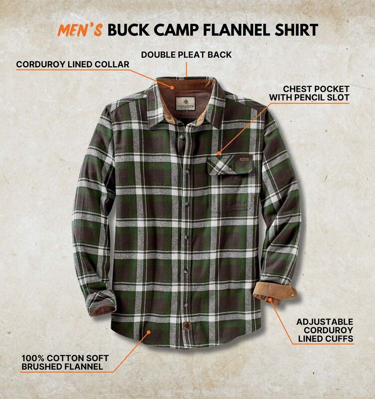 Men's Buck Camp Flannel Shirt image number 4