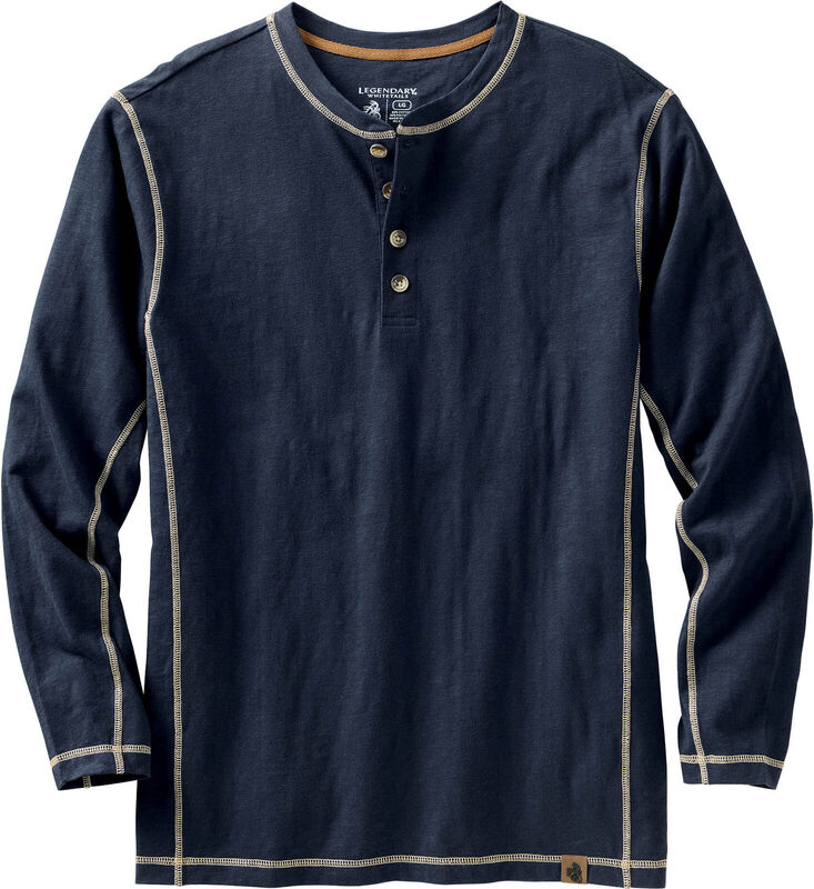 Men's Maverick Slub Henley Long Sleeve Shirt image number 0