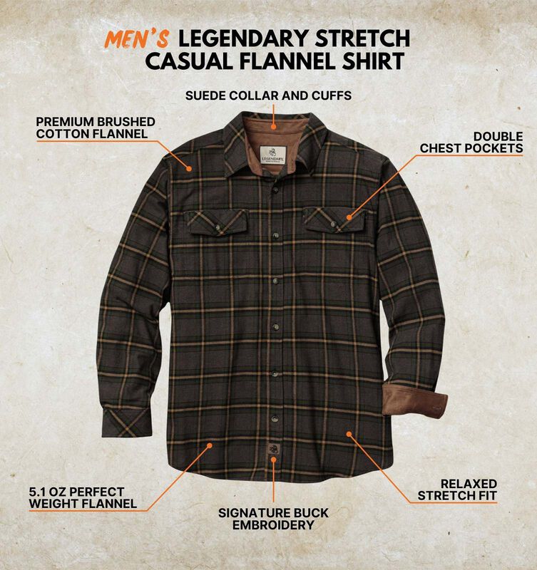 Men's Legendary Stretch Casual Flannel Shirt image number 2
