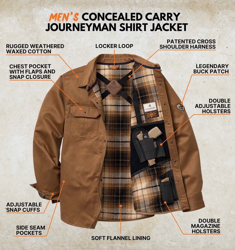 Men's Concealed Carry Journeyman Shirt Jacket image number 2