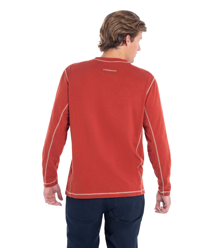 Men's Maverick Slub Henley Long Sleeve Shirt image number 3