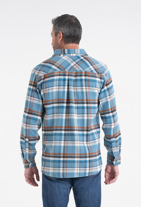Brawny Plaid Long Sleeve Flannel Button Up Shirt image number 4
