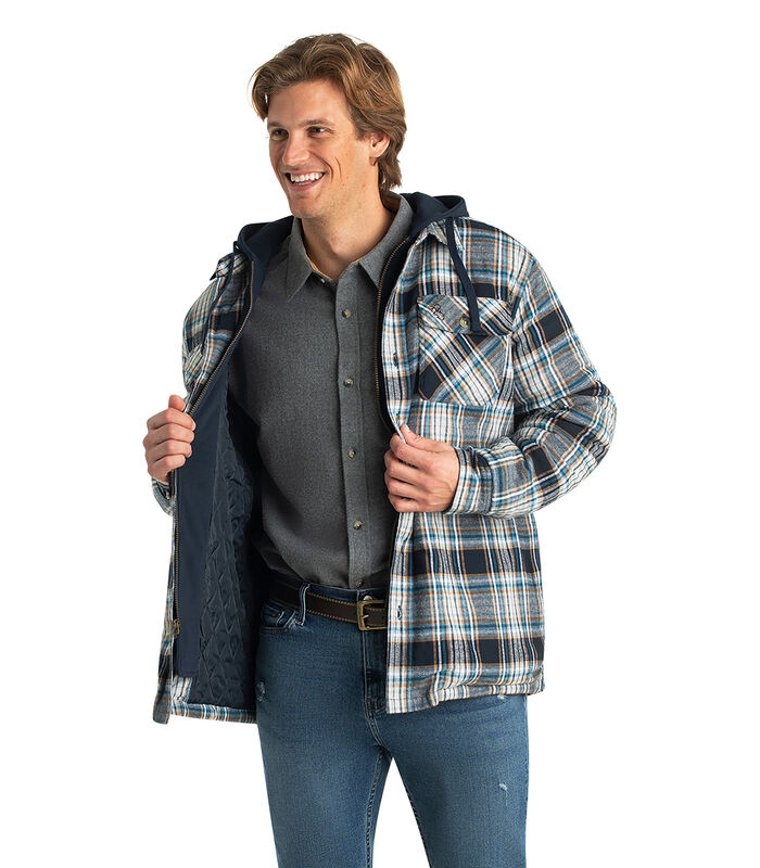 Men's Maplewood Hooded Flannel Shirt Jacket image number 3