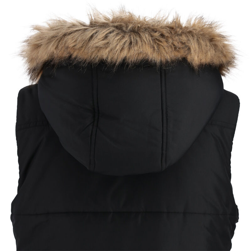 Women's Quilted Toggle Hooded Puffer Vest image number 3