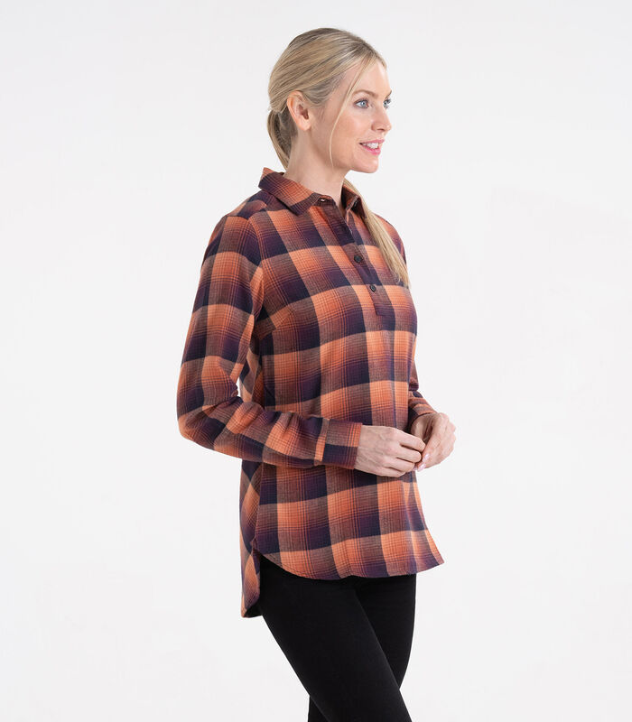 Women's Firelight Popover Flannel Tunic Top image number 3