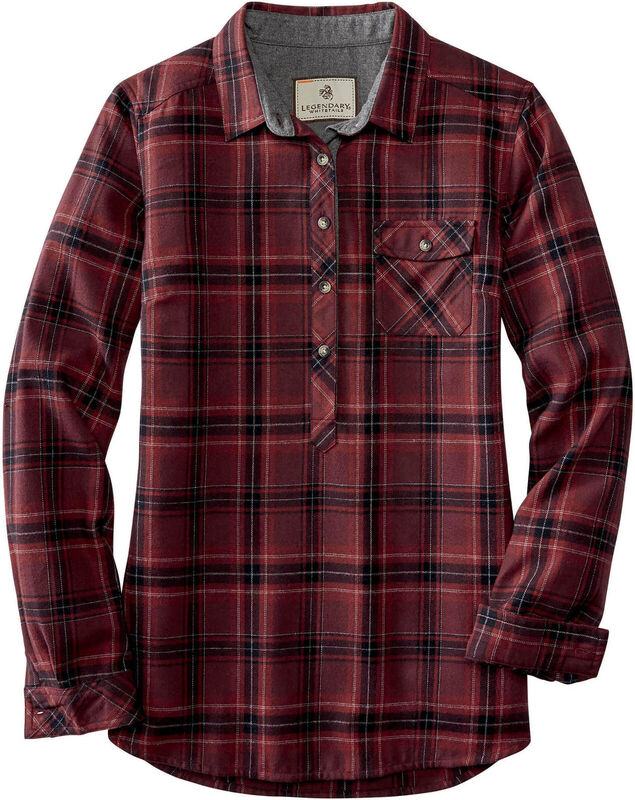 Women's Firelight Popover Flannel Tunic Top image number 0