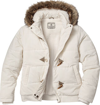 Women's Quilted Toggle Hooded Berber Lined Puffer Jacket