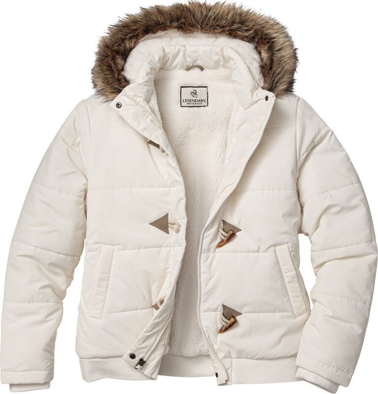 Women's Quilted Toggle Hooded Berber Lined Puffer Jacket image number 0