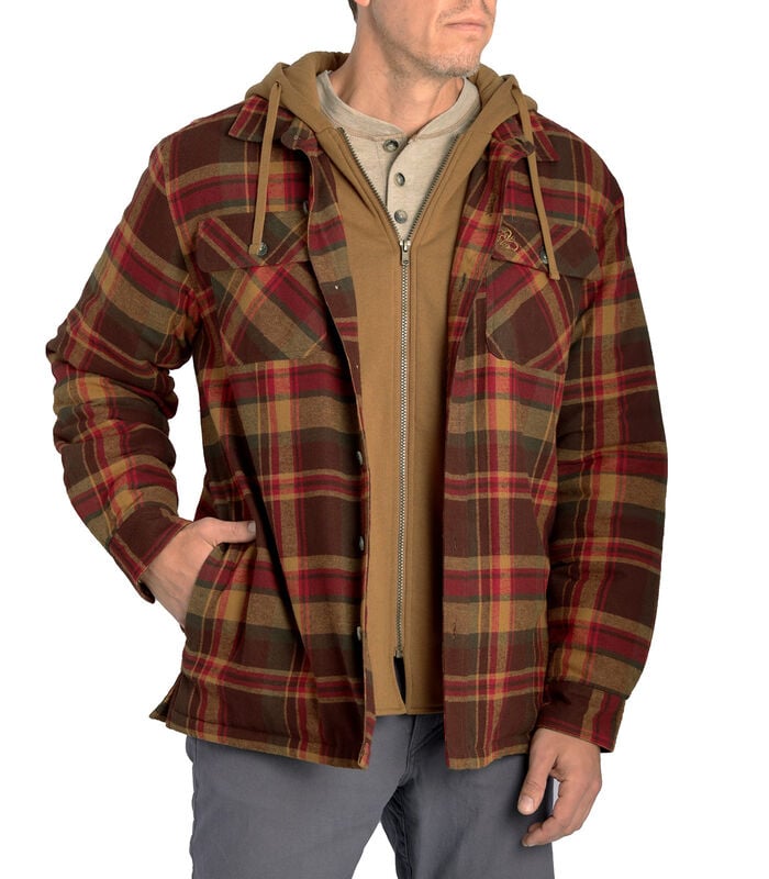 Men's Maplewood Hooded Flannel Shirt Jacket image number 3