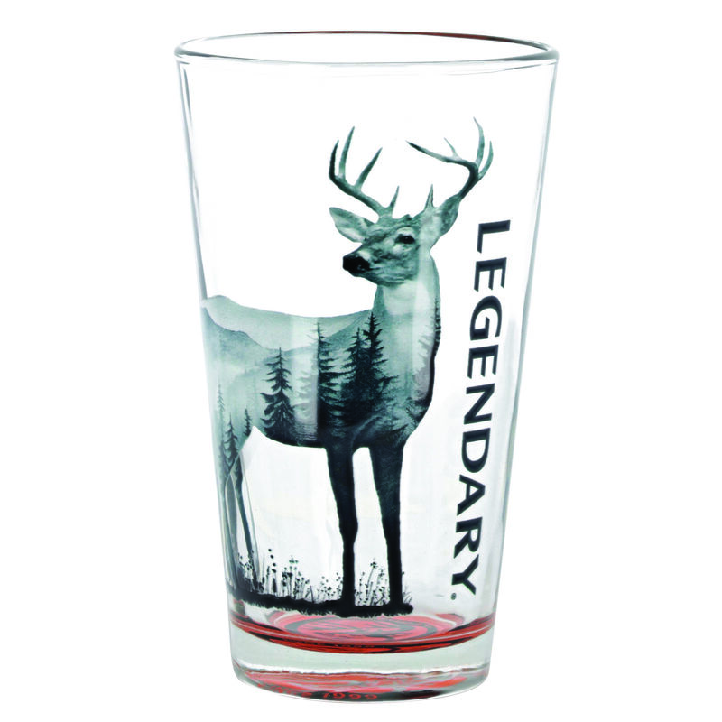 Legendary 25th Anniversary Buck Pint Glass image number 0