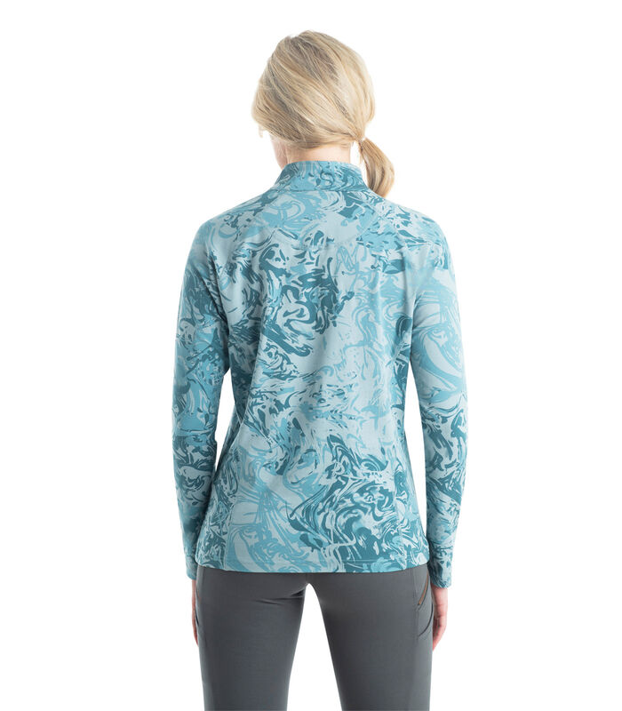 Women's 1/4-Zip Jersey Performance Pull Over Long Sleeve Shirt image number 3