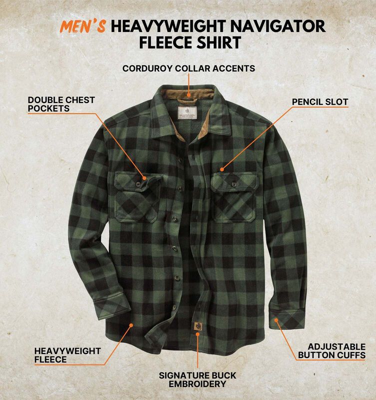 Men's Heavyweight Navigator Fleece Shirt image number 2