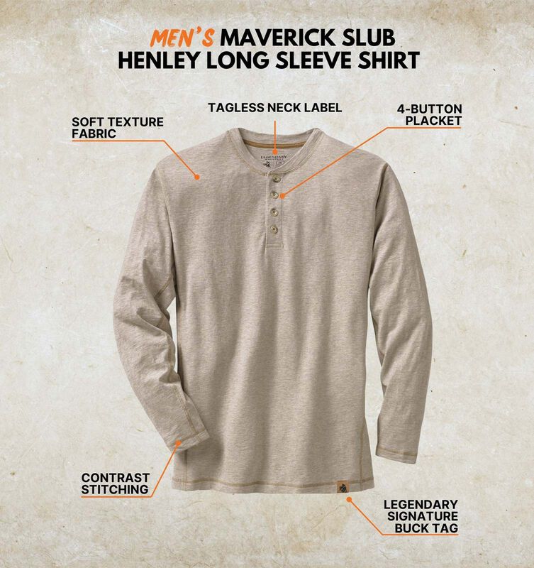 Men's Maverick Slub Henley Long Sleeve Shirt image number 2