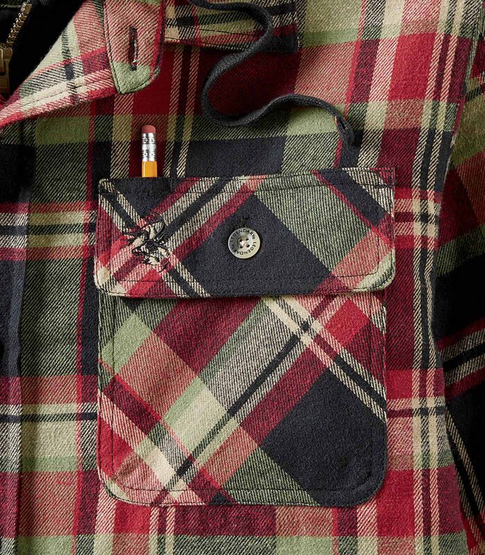 Men's Maplewood Hooded Flannel Shirt Jacket image number 3