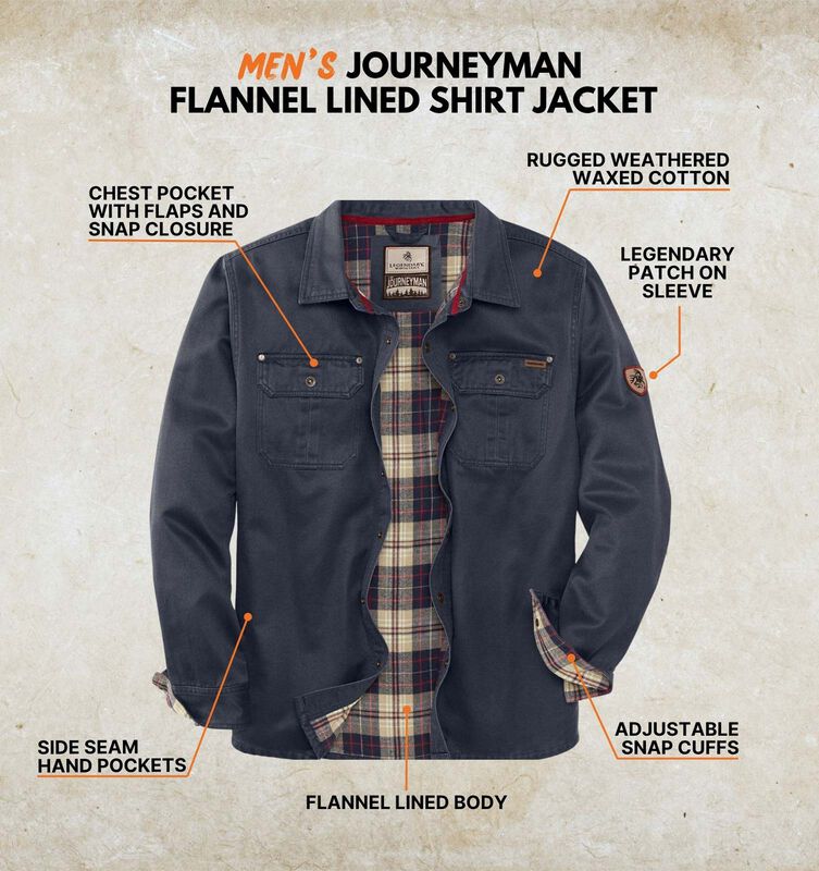 Men's Journeyman Flannel Lined Shirt Jacket image number 3