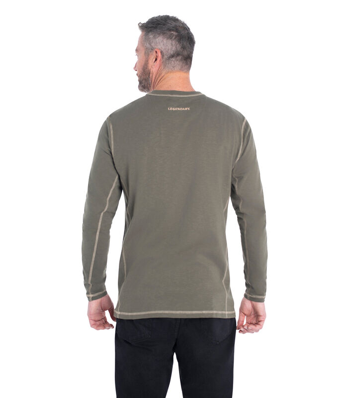 Men's Maverick Slub Henley Long Sleeve Shirt image number 3