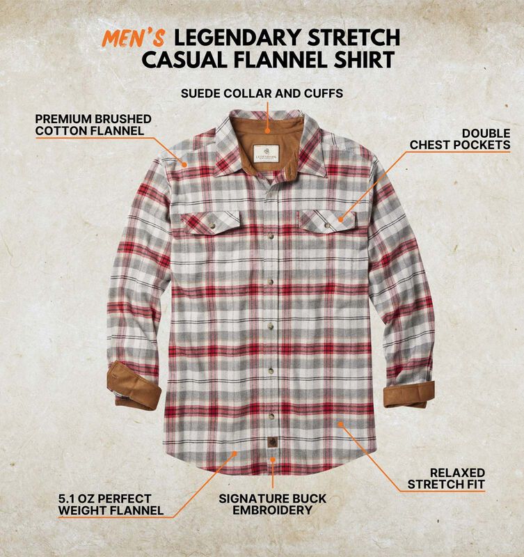 Men's Legendary Stretch Casual Flannel Shirt image number 2