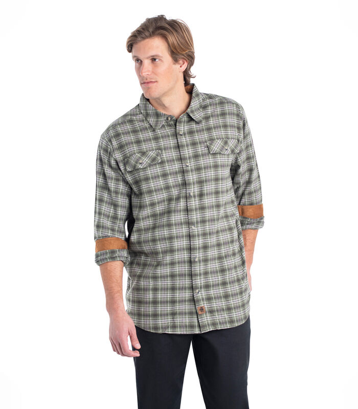 Men's Legendary Stretch Flannel Shirt Solid Heather image number 3