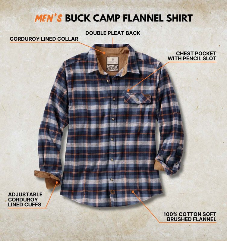 Men's Buck Camp Flannel Shirt image number 2