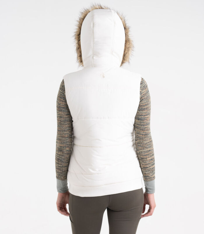 Women's Quilted Toggle Hooded Puffer Vest image number 3