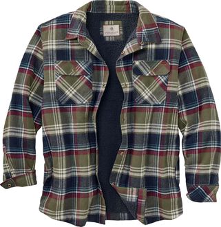 Men's Deer Camp Berber Lined Flannel Shirt Jacket