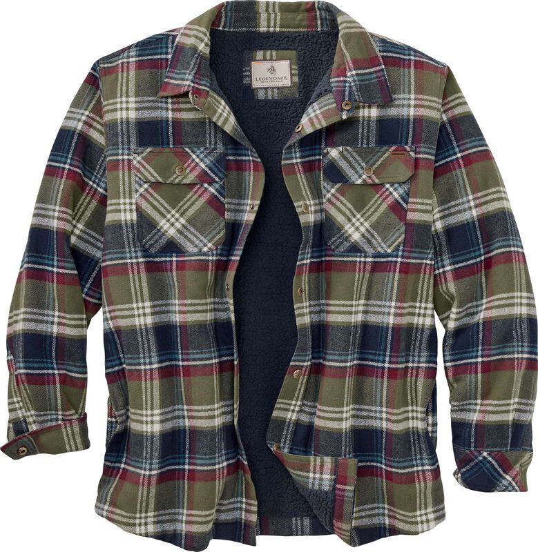 Men's Deer Camp Berber Lined Flannel Shirt Jacket image number 0