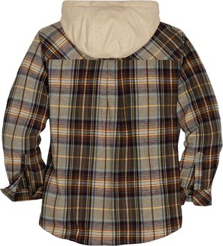 Men's Lumber Joe Flannel Hooded Long Sleeve Snap Shirt