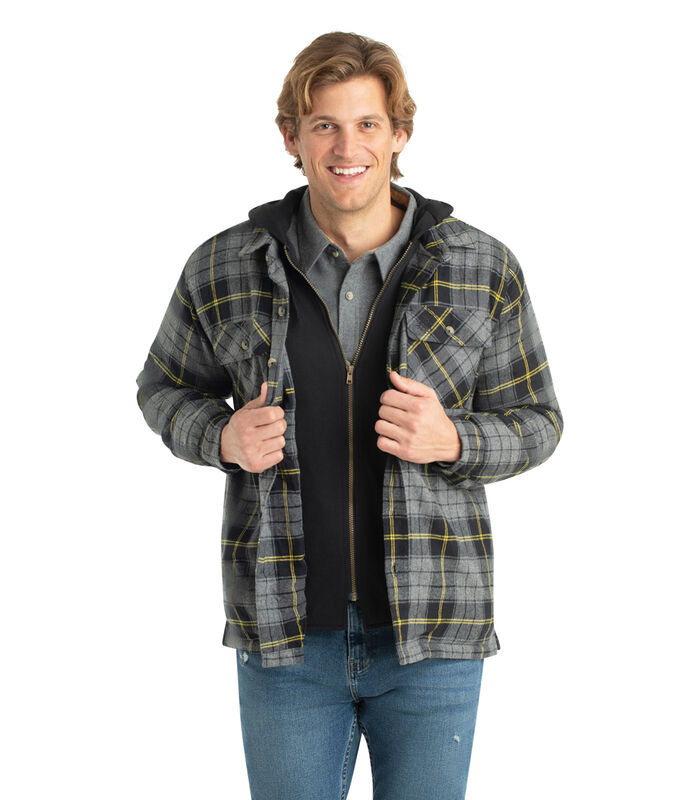 Men's Maplewood Hooded Flannel Shirt Jacket image number 3