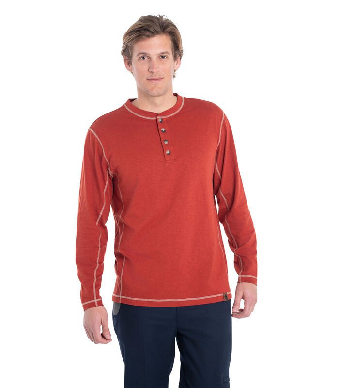 Men's Maverick Slub Henley Long Sleeve Shirt image number 2