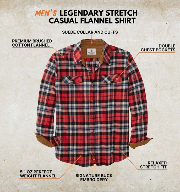 Men's Legendary Stretch Casual Flannel Shirt image number 2
