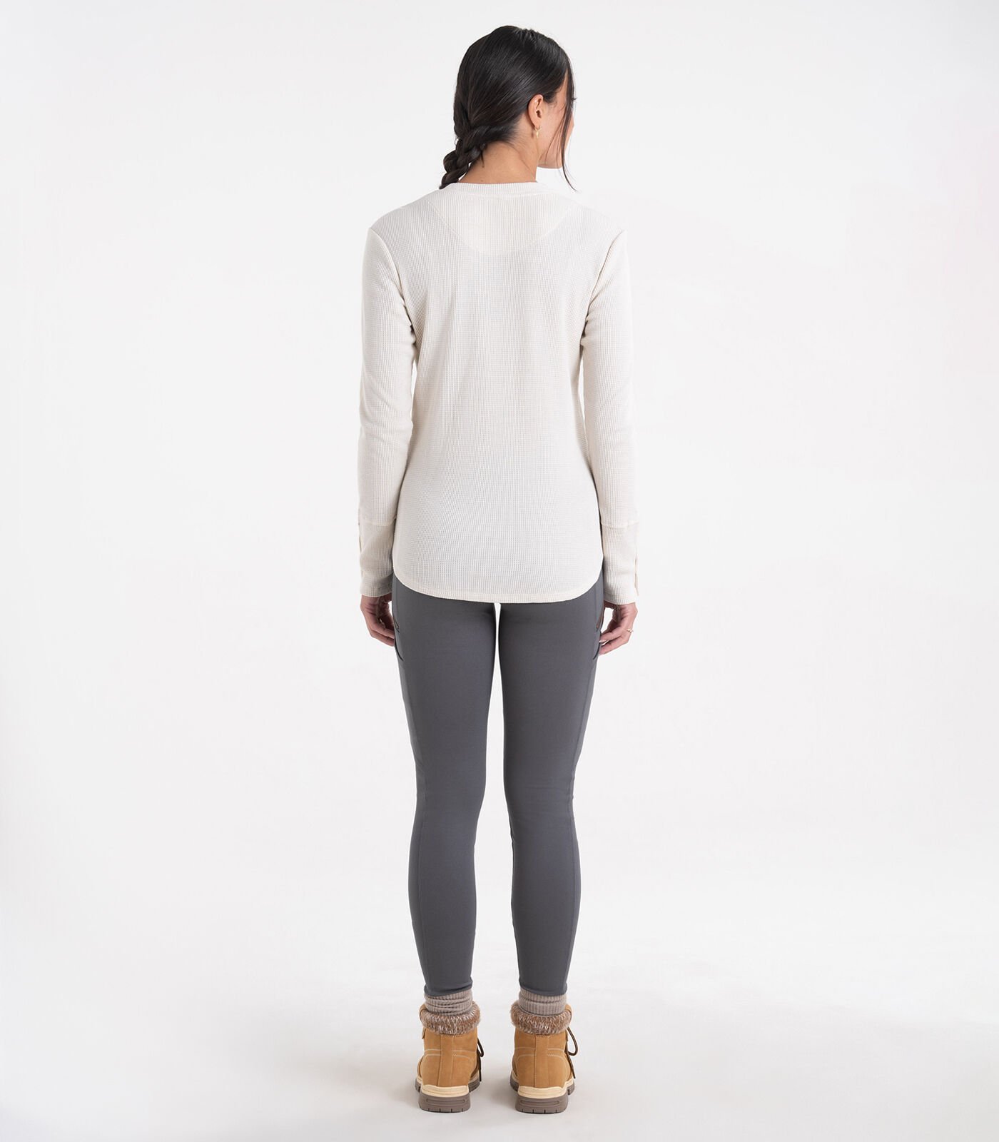 Women's Long Sleeve Waffle Knit Top | Cozy Casual