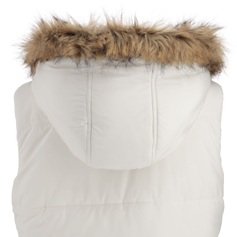 Women's Quilted Toggle Hooded Puffer Vest image number 3