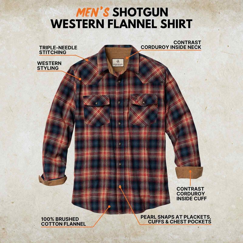 Men's Shotgun Western Flannel Shirt image number 2