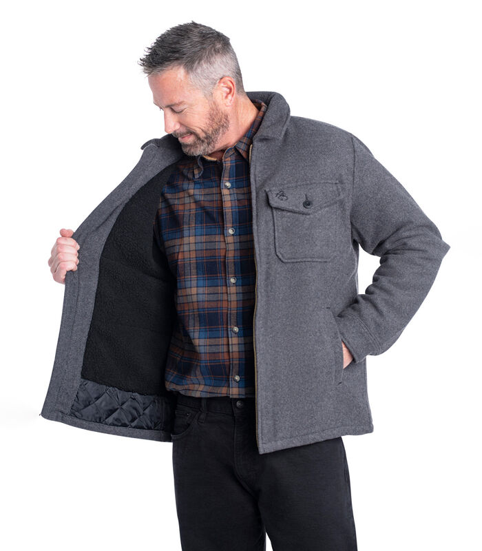 Men's Tough as Buck Outdoorsman Berber Lined Wool Jacket image number 3
