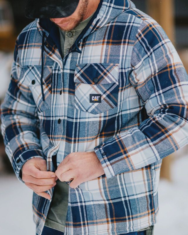 Men's Hooded Flannel Shirt Jac image number 3