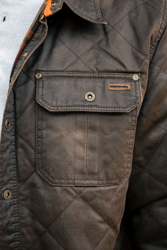 Men's Quilted Journeyman Flannel Lined Shirt Jacket image number 3