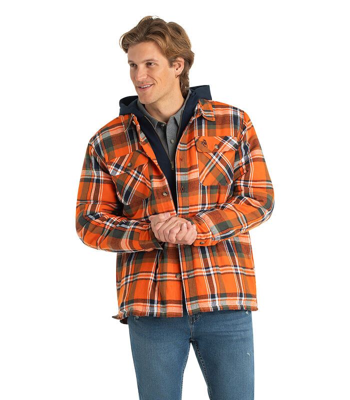 Men's Maplewood Hooded Flannel Shirt Jacket image number 3