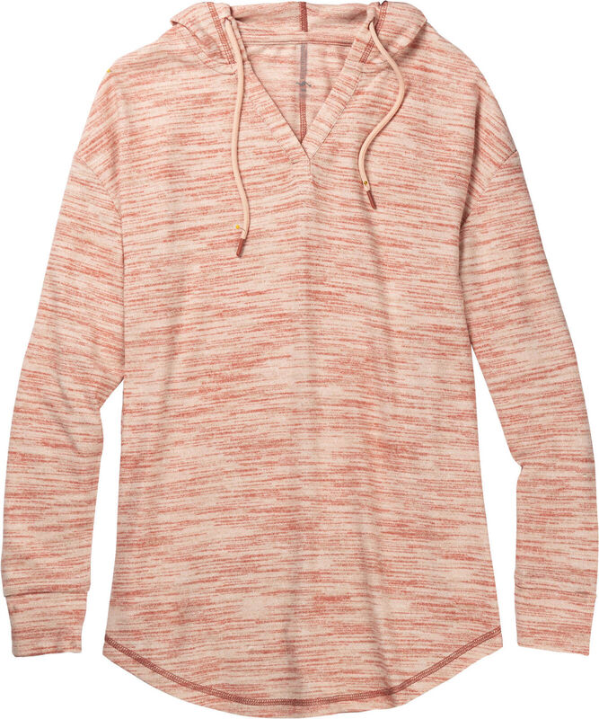 Women's Space Dye Knit V-Neck Pullover Hoodie image number 0