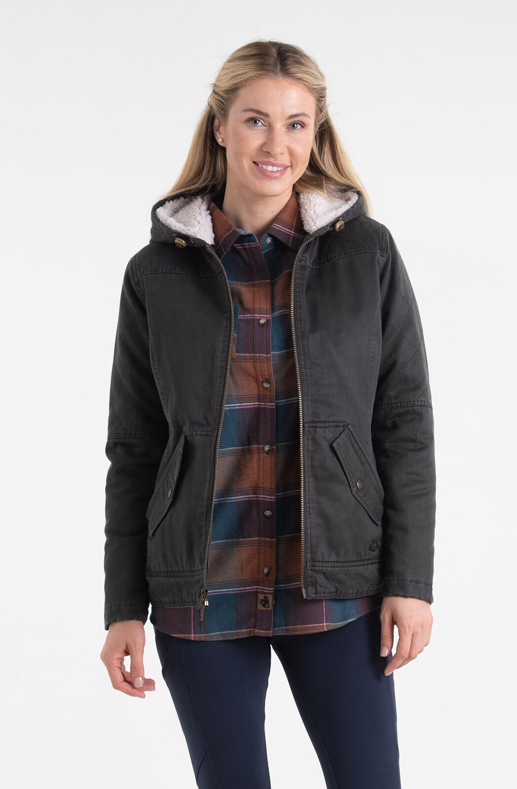Women's Berber Lined Hooded Jacket | Warm Hoodie Jacket